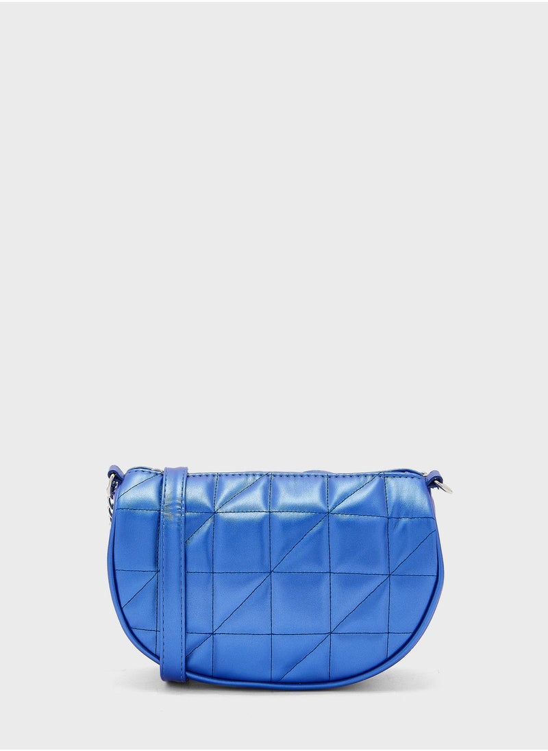 Ginger - Quilted Half Moon Crossbody Bag - Image 1