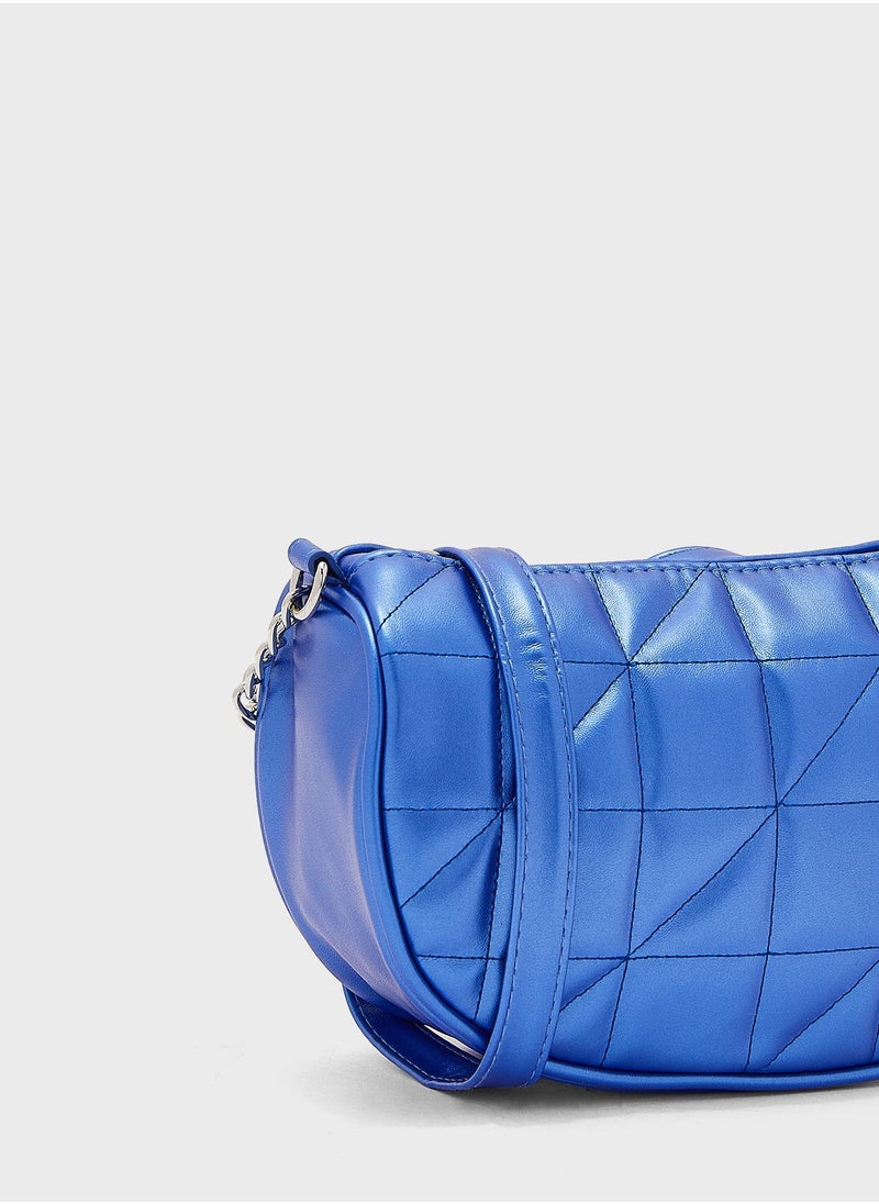 Ginger - Quilted Half Moon Crossbody Bag - Image 1