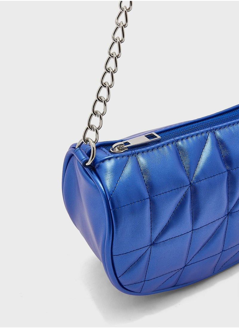 Ginger - Quilted Half Moon Crossbody Bag - Image 1