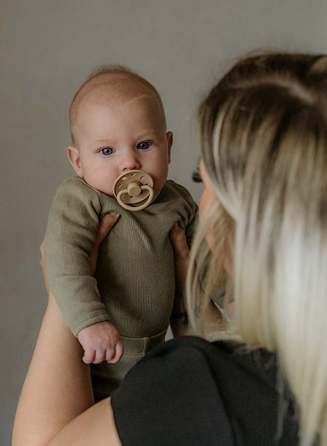 FRIGG Moon Phase Silicone Baby Pacifier 6-18M 1-Pack Stone Blue Night - Size 2 - Image 5