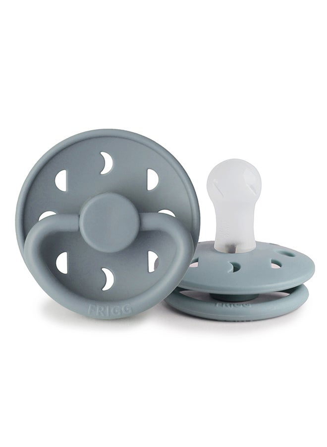 FRIGG Moon Phase Silicone Baby Pacifier 6-18M 1-Pack Stone Blue Night - Size 2 - Image 2