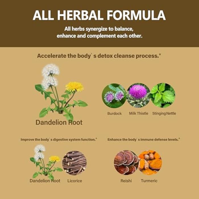 Eubrition Dandelion Root Extract Drops, Diente de Leon Organico Hierba, Dandelion Supplement Formula w/Milk Thistle Turmeric for Detox Cleanse, Digestion & Immune Support, Alcohol-Free Tincture. 2oz - Image 4