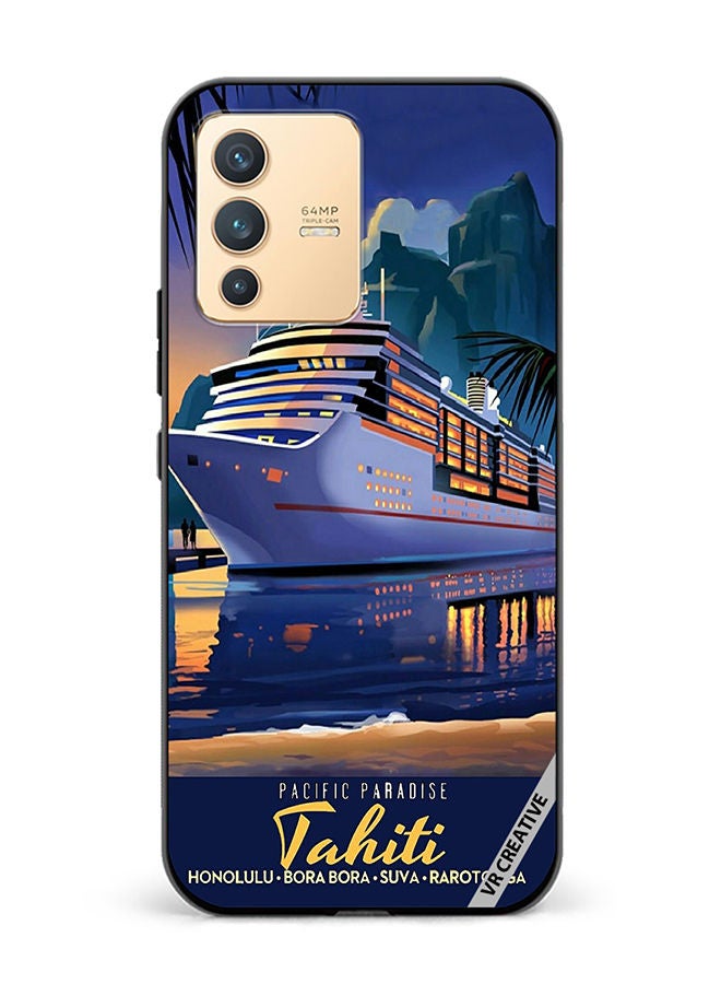 VR CREATIVE Protective Case Cover For Vivo V23 5G Pacific Paradise Design Multicolour - Image 1