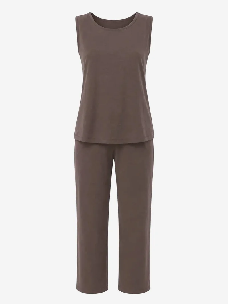 ميكسراي MIXRAY Sleeveless Vest and Wide-Leg Pants Set