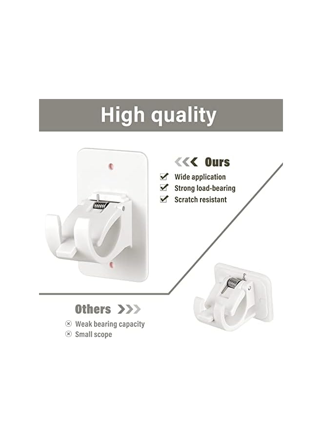 erorex Curtain Rod Bracket Holder,Curtain Rods No Drilling Adhesive Curtain Rod Holder Curtain Rod Bracket Curtain Hangers No Drilling Hooks Mounting Screws, Anchors and Sticky Strips  - Image 4
