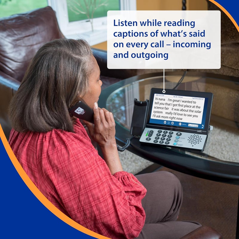 Hamilton CapTel 2400iSPNBT Captioned Telephone, Hearing Impaired Phones, Volume Control with up to 40dB Amplification Gain, Large Touch Screen Display, Wi-Fi Capable, Answering Machine & Speakerphone - Image 3