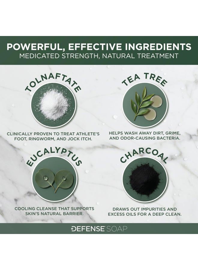 Defense Soap صابون طبي مضاد للفطريات | علاج مكثف لفطريات قدم الرياضي، السعفة، حكة الفخذ والعدوى الفطرية الجلدية (بار واحد مع علبة محكمة الإغلاق) - Image 4