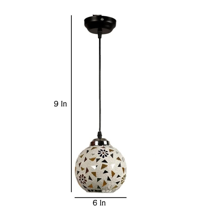 kinis Open Globe Robin Decorative Hanging Lamp for Bedroom/Pendant Lamp for Living Room/Ceiling Pendant Lamp/Hanging Pendant Light for Bedroom/Office/Dining/Cafe/Restaurants (Pack of 2, with Bulb) - Image 5