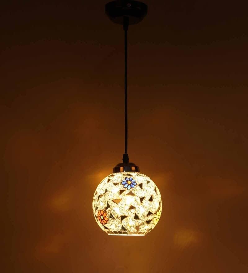 kinis Open Globe Robin Decorative Hanging Lamp for Bedroom/Pendant Lamp for Living Room/Ceiling Pendant Lamp/Hanging Pendant Light for Bedroom/Office/Dining/Cafe/Restaurants (Pack of 2, with Bulb) - Image 2