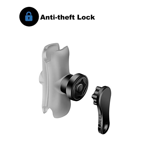 iMESTOU Anti-Theft Lock Security Knob and Key Knob Fit for RAM Double Socket Mounts or Other Motorcycle/Bike 1" Ball Stem Phone Holder - Image 4