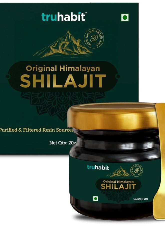 TruHabit - Original Himalayan Shilajit Resin Organic Fulvic Acid Supplement(20g/ 0.7oz), Natural Shilajit Pure Himalayan Organic, Tested for Purity & Potency, Authentic Pure Shilajit Oil for Men & Women - Image 1