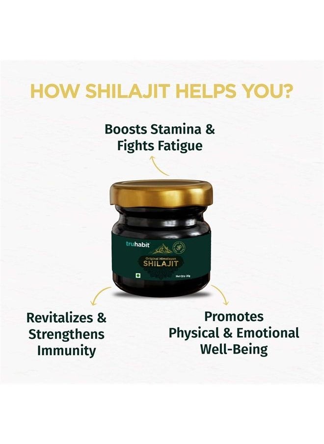 TruHabit - Original Himalayan Shilajit Resin Organic Fulvic Acid Supplement(20g/ 0.7oz), Natural Shilajit Pure Himalayan Organic, Tested for Purity & Potency, Authentic Pure Shilajit Oil for Men & Women - Image 1