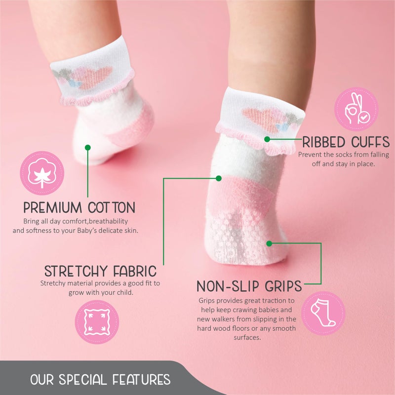 infancie Baby Socks Girls Socks 12 Pairs - (6-12 Months) â€“ Soft And Comfortable Sock For Baby Girl, Adorable Sock Girls, Gift For Infant - Image 5