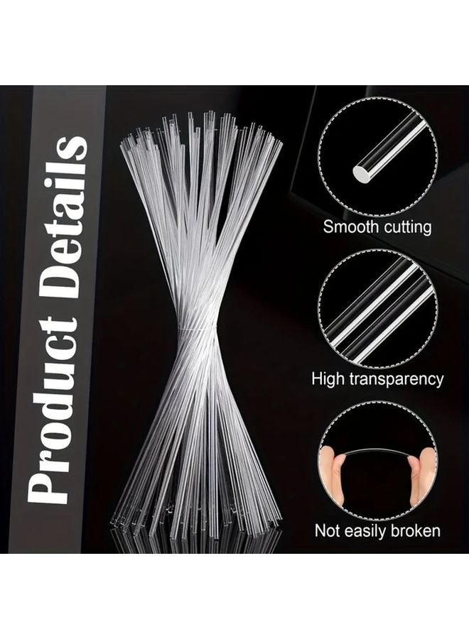 20pcs 10 Inch Transparent Acrylic Sticks For DIY Crafts Home Decor Gardening - Image 4
