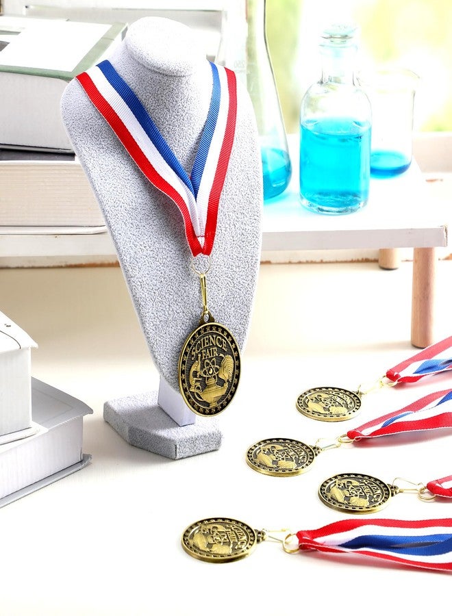 Landical 30 Pcs Science Fair Award Medals 2 Inch Bulk Gold Medals with Neck Ribbons Science Fair Project Participation Prizes Trophies Gift for Education Competitions Event Winner - Image 4