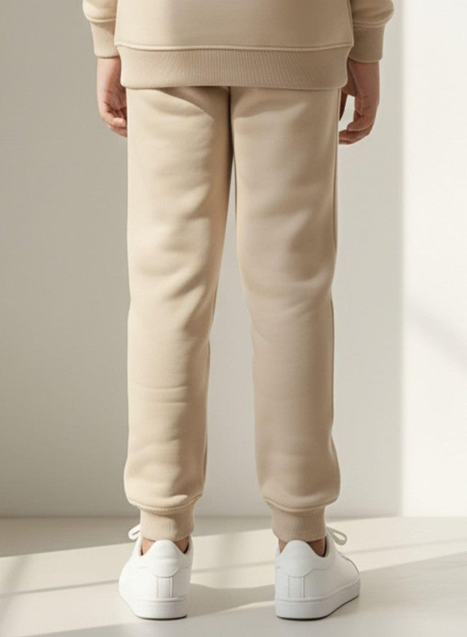 ANTHRILO Natural Essentials Girls Fleece Jogger - Beige | 10-12 Years - Image 3