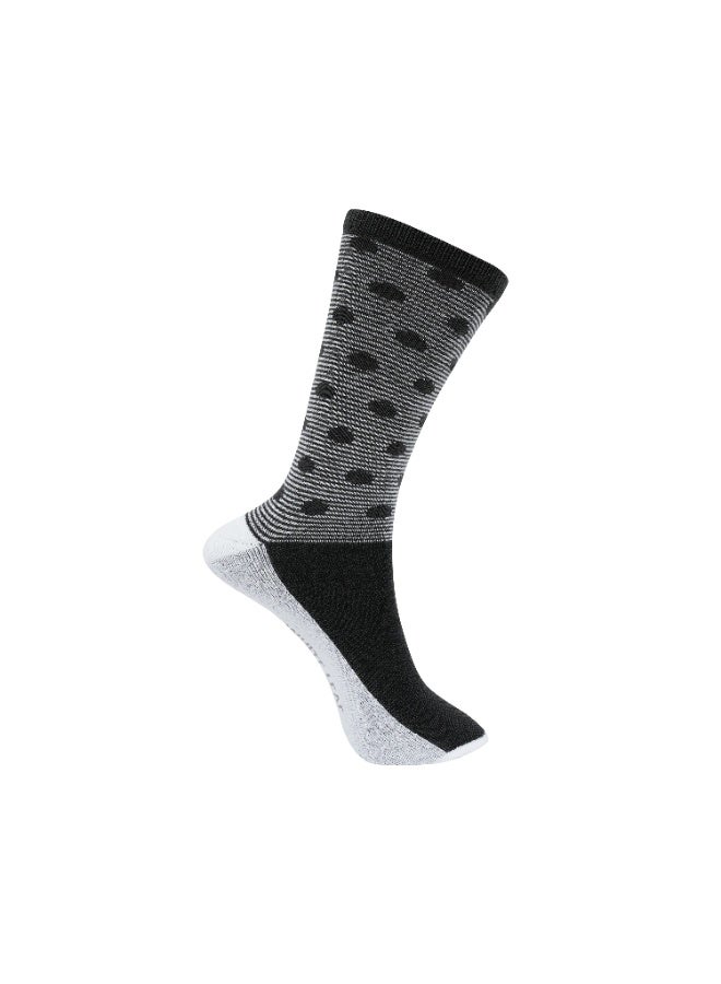 White Leaf Diabetic Care Socks, Black – Antibacterial, Silver Freshness, Soft Cotton, Non-Drying Unisex with  OEKO TEX  and ECAS Certification - Image 2