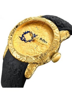 BIDEN Luxury Dragon Sculpture Men's Watch Hip Hop Quartz Watches Creative Waterproof  Watches  - Image 1