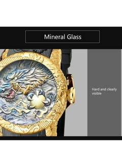 BIDEN Luxury Dragon Sculpture Men's Watch Hip Hop Quartz Watches Creative Waterproof  Watches  - Image 2