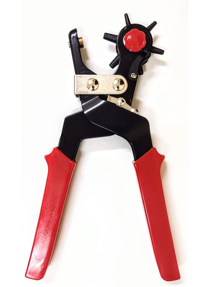 Generic Leather Hole Punch,RED, 6 Multiple Hole Sizes, for Belts, Watch Bands, Shoes, Home, and More Craft Projects  - Image 2