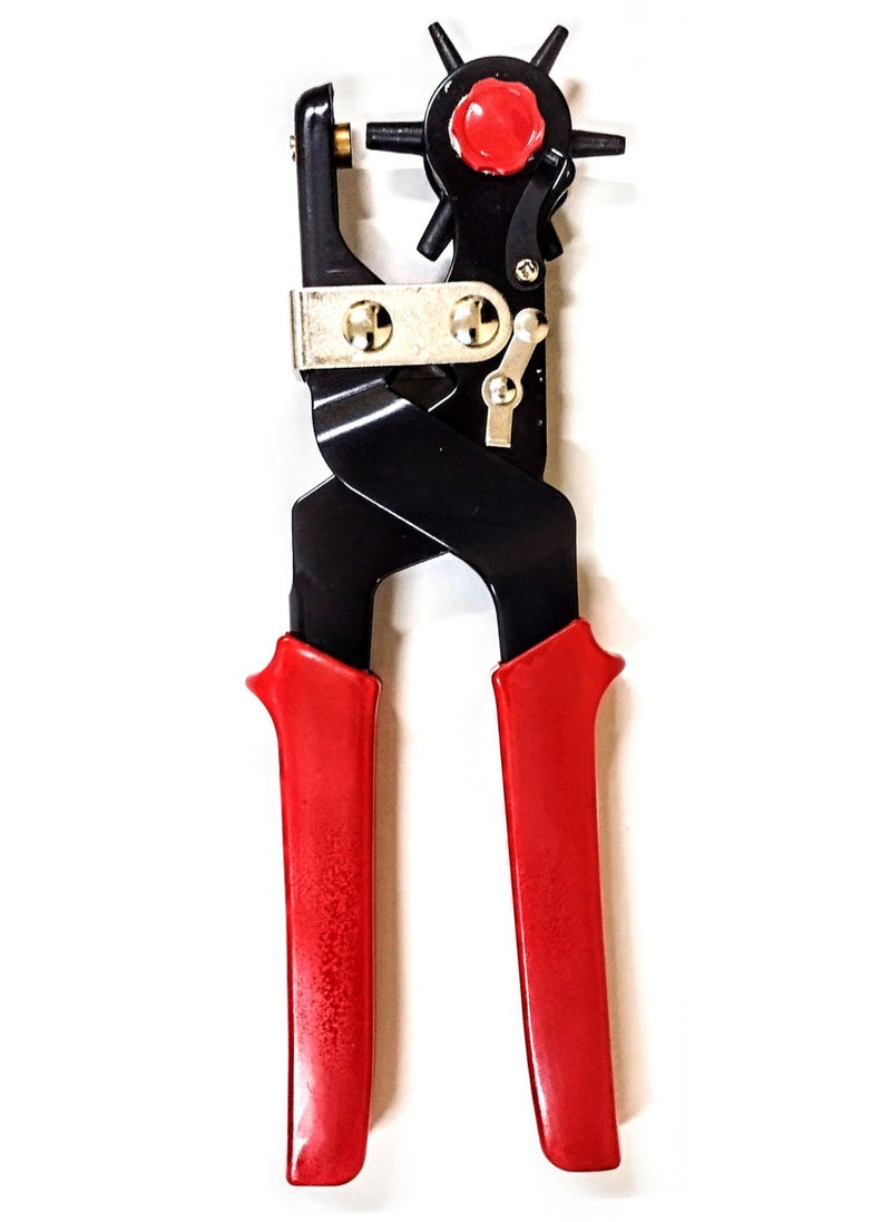 Generic Leather Hole Punch,RED, 6 Multiple Hole Sizes, for Belts, Watch Bands, Shoes, Home, and More Craft Projects  - Image 1