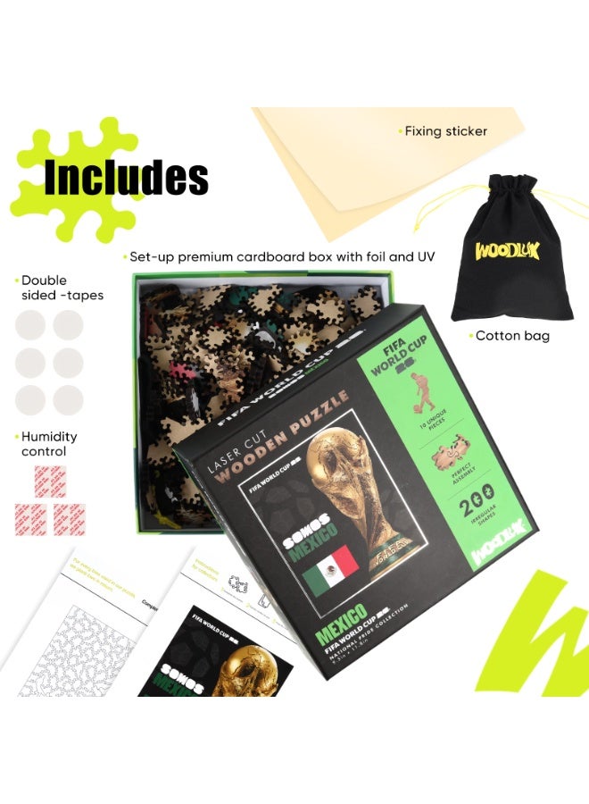 FIFA World Cup FIFA Official Licensed World Cup 2026 Somos Mexico Trophy Wooden Jigsaw Puzzle 200 Pieces - Image 5