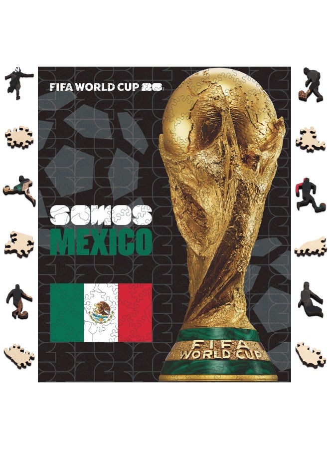 FIFA World Cup FIFA Official Licensed World Cup 2026 Somos Mexico Trophy Wooden Jigsaw Puzzle 200 Pieces - Image 1
