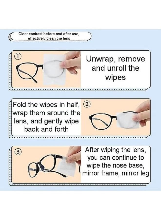 100 قطعة مناديل العدسة ، مناديل للنظارات ، عدسات الكاميرا ، الهواتف المحمولة ، الكمبيوتر المحمول ، ملفوفة بشكل فردي يمكن التخلص منها في أكياس - Image 3