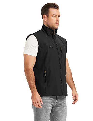 Flygo Mens Summer Outdoor Lightweight Travel Work Fishing Hiking Vest Jacket (Small, 01 Black) - Image 5