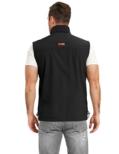 Flygo Mens Summer Outdoor Lightweight Travel Work Fishing Hiking Vest Jacket (Small, 01 Black) - Image 4