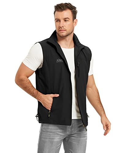 Flygo Mens Summer Outdoor Lightweight Travel Work Fishing Hiking Vest Jacket (Small, 01 Black) - Image 3