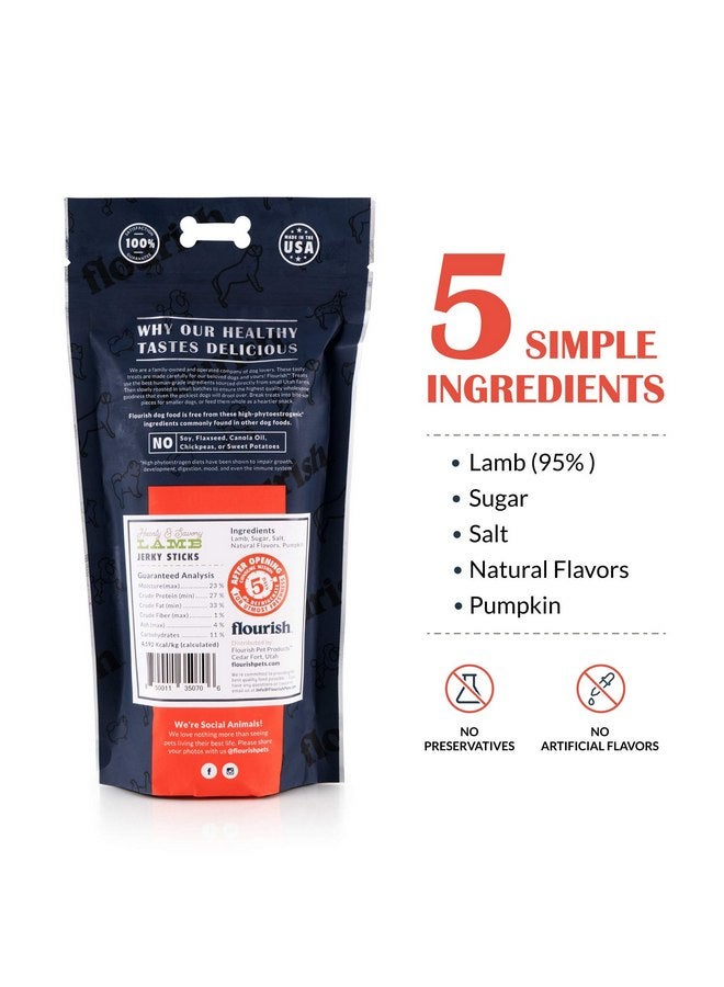 فلوريش أعواد لحم بقري مجففة من Flourish Pets، مكافآت للكلاب، مضغ صحي للتدريب (لحم الضأن، صغير) - Image 4