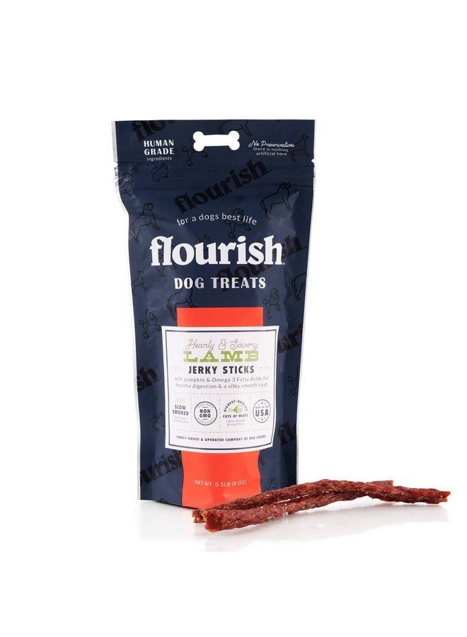 فلوريش أعواد لحم بقري مجففة من Flourish Pets، مكافآت للكلاب، مضغ صحي للتدريب (لحم الضأن، صغير) - Image 1