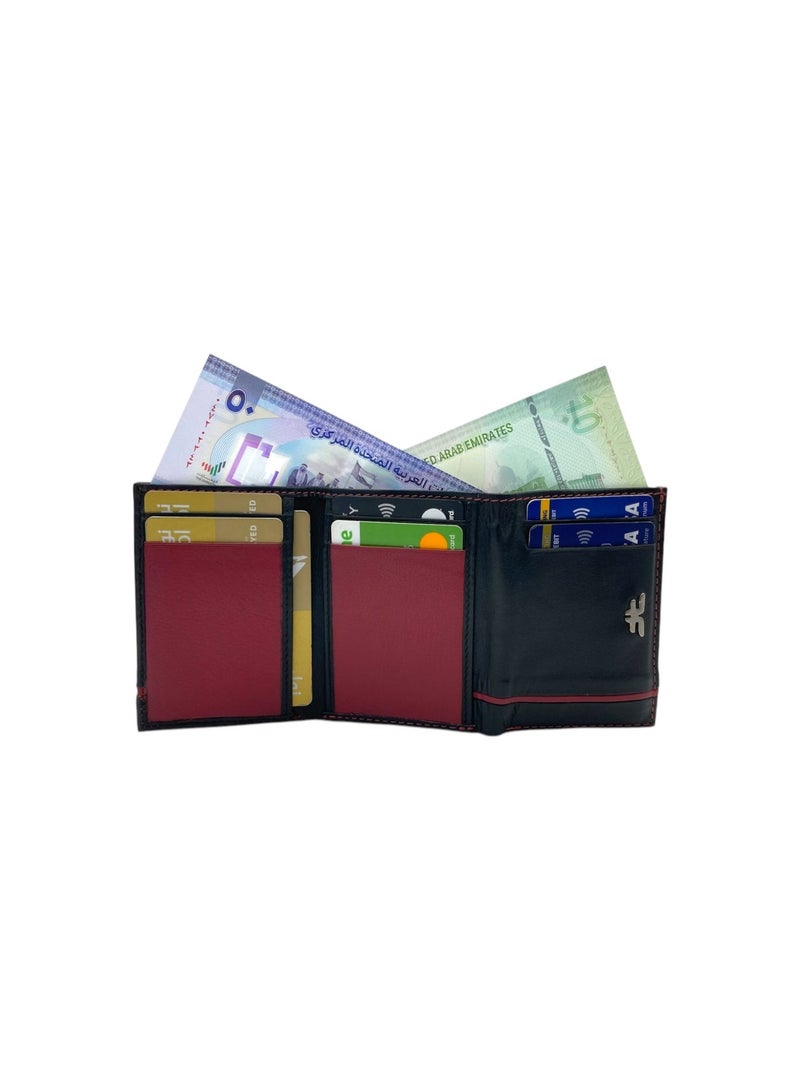 LAVERI LEATHER Compact Trifold Cards & Cash Wallet # 4202Z - Image 1
