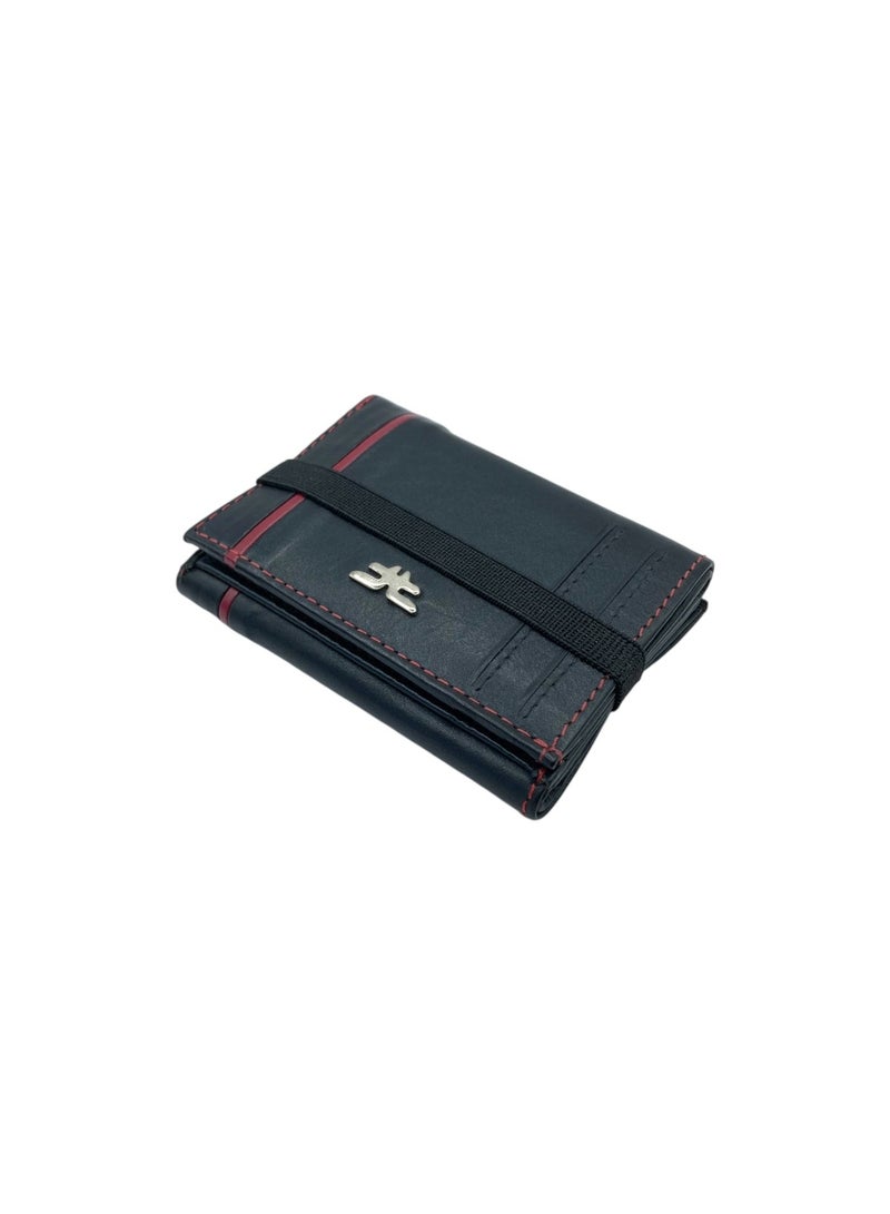 LAVERI LEATHER Compact Trifold Cards & Cash Wallet # 4202Z - Image 3