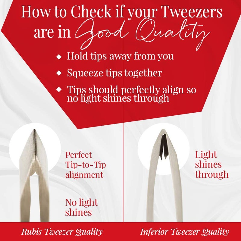 Rubis Switzerland Slanted Tip Tweezer-Silver - Image 2