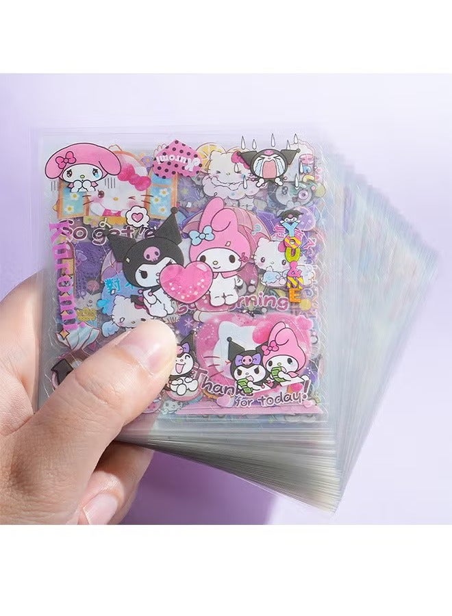 100 Sheets Sanrio Stickers Kit, Anime Cute Stickers, Vinyl Cartoon Aesthetic Decorative Sticker Set, Ideal for Scrapbooking, Journaling, Laptops, and Room Decoration - Image 5
