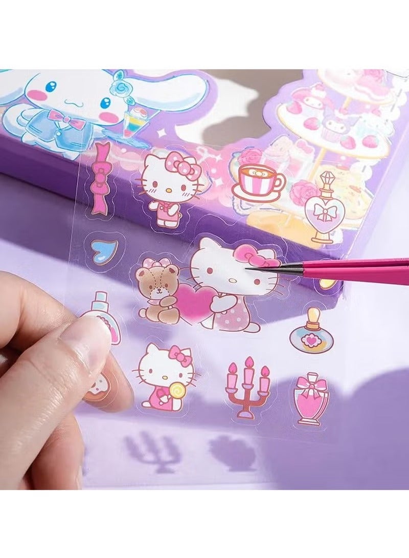 100 Sheets Sanrio Stickers Kit, Anime Cute Stickers, Vinyl Cartoon Aesthetic Decorative Sticker Set, Ideal for Scrapbooking, Journaling, Laptops, and Room Decoration - Image 4
