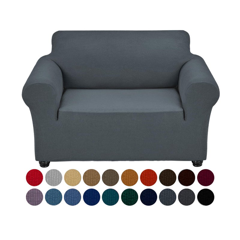 Joccun Stretch Chair Couch Cover,1-Piece Sofa Slipcover Spandex Jacquard Fabric Sofa Covers with Elastic Bottom,Washable Furniture Protector for Dogs,Cats,Kids(Armchair,Gray) - Image 1
