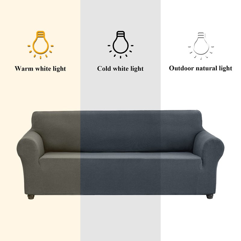 Joccun Stretch Chair Couch Cover,1-Piece Sofa Slipcover Spandex Jacquard Fabric Sofa Covers with Elastic Bottom,Washable Furniture Protector for Dogs,Cats,Kids(Armchair,Gray) - Image 3