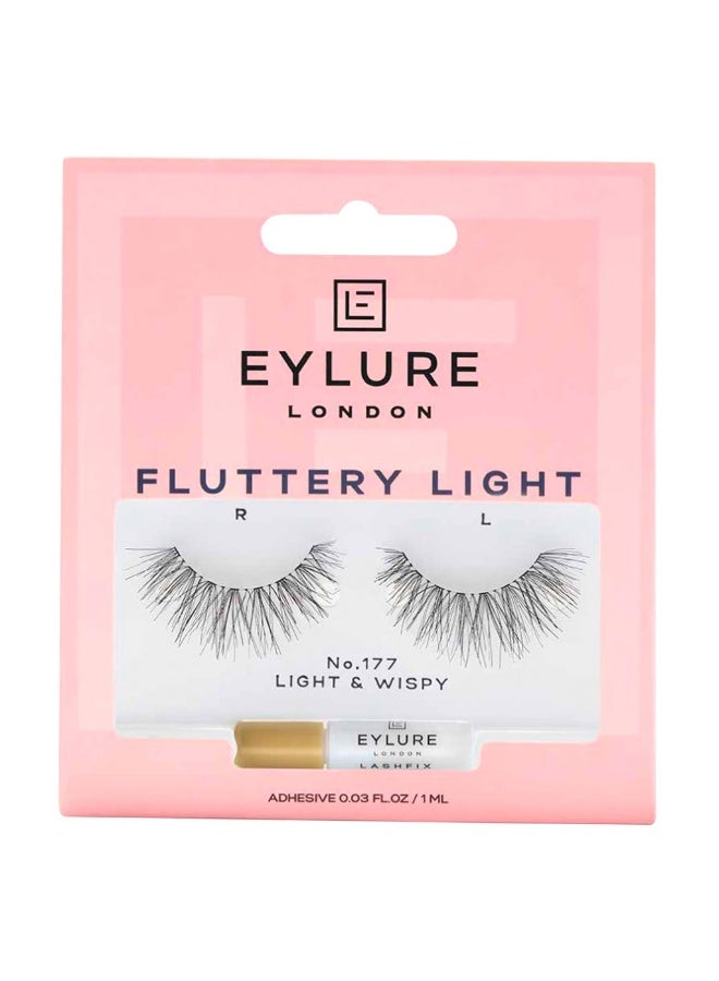 EYLURE Fluttery Light False Eye Lashes No. 117 Light & Wispy, Pack of 1 pair