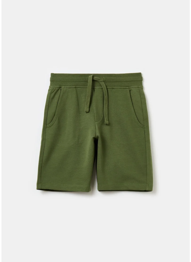 Ovs Fleece Bermuda Shorts With Drawstring