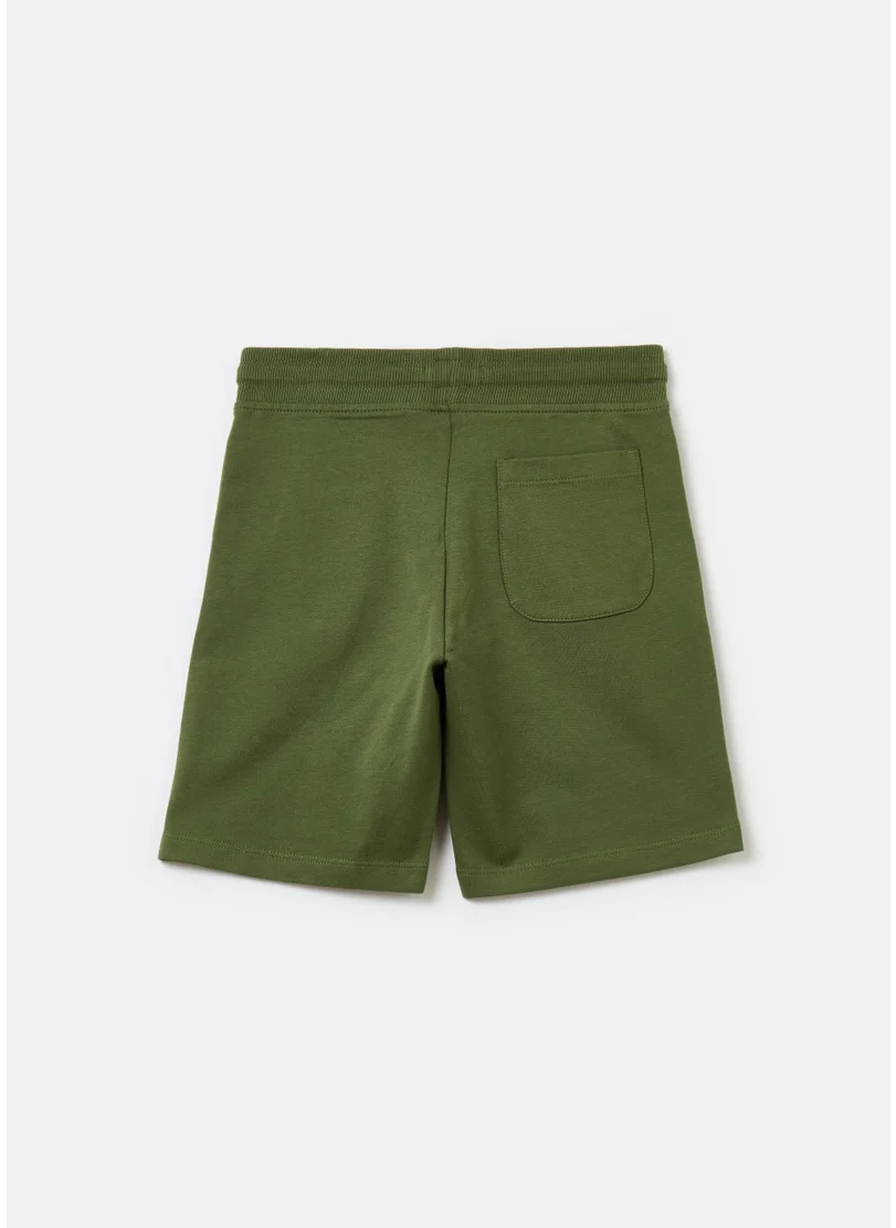 Ovs Fleece Bermuda Shorts With Drawstring