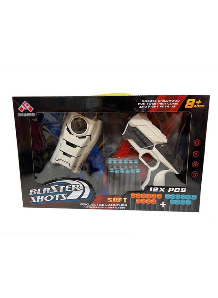 Eid Gift. 2 in 1 Shooting Glove and Gun with Bullet Set Jack Spratt Toys, Boys Toys, Kids Toys, Eid Gift, Growing, Fun, Learning, For Kids. - Image 1
