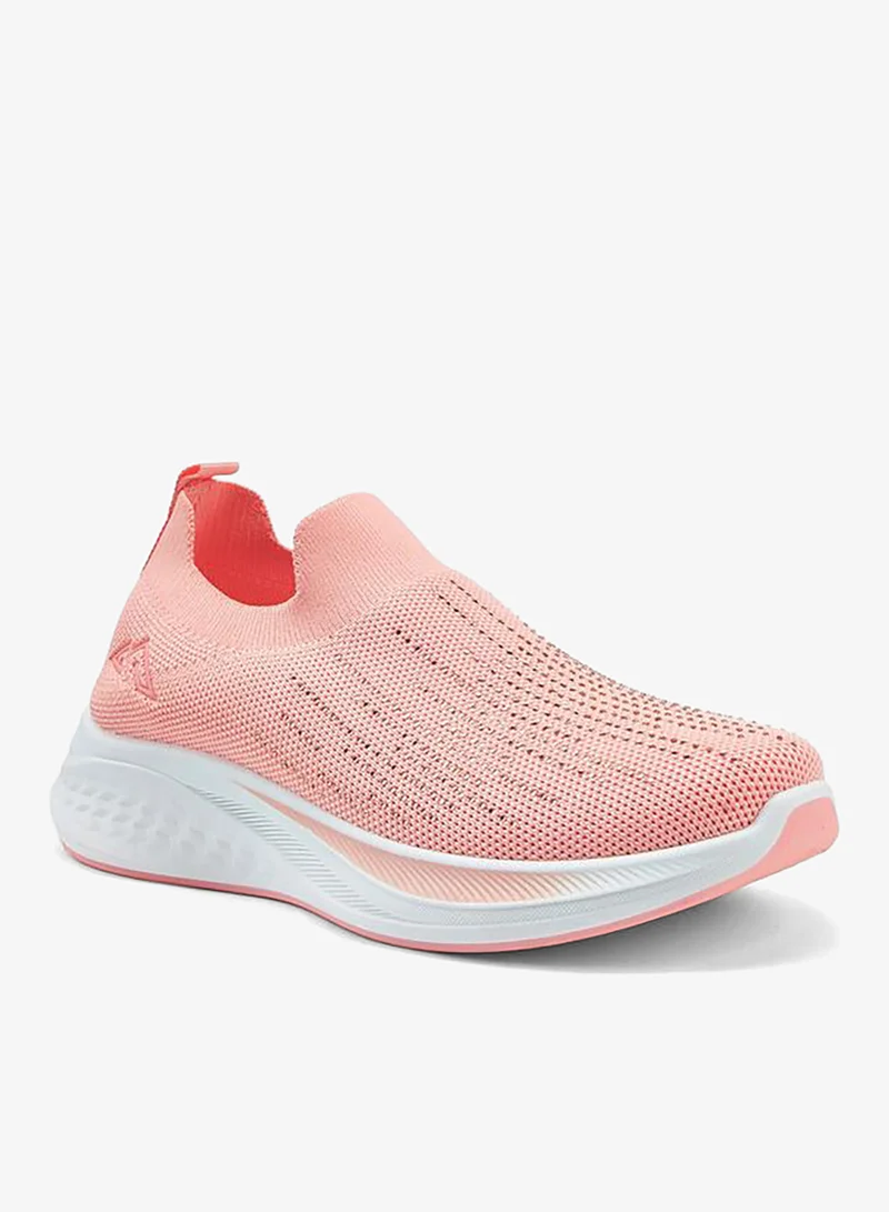 شو اكسبرس Embellished Slip-On Sports Shoes With Pull Tabs