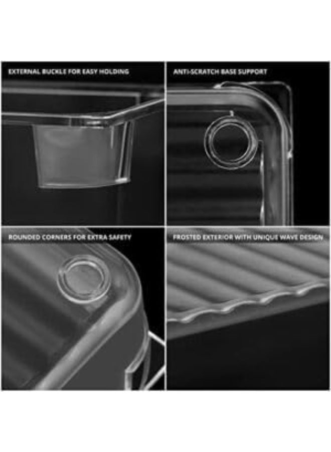 8-piece clear acrylic organizer set in various sizes for organizing drawers - Image 2