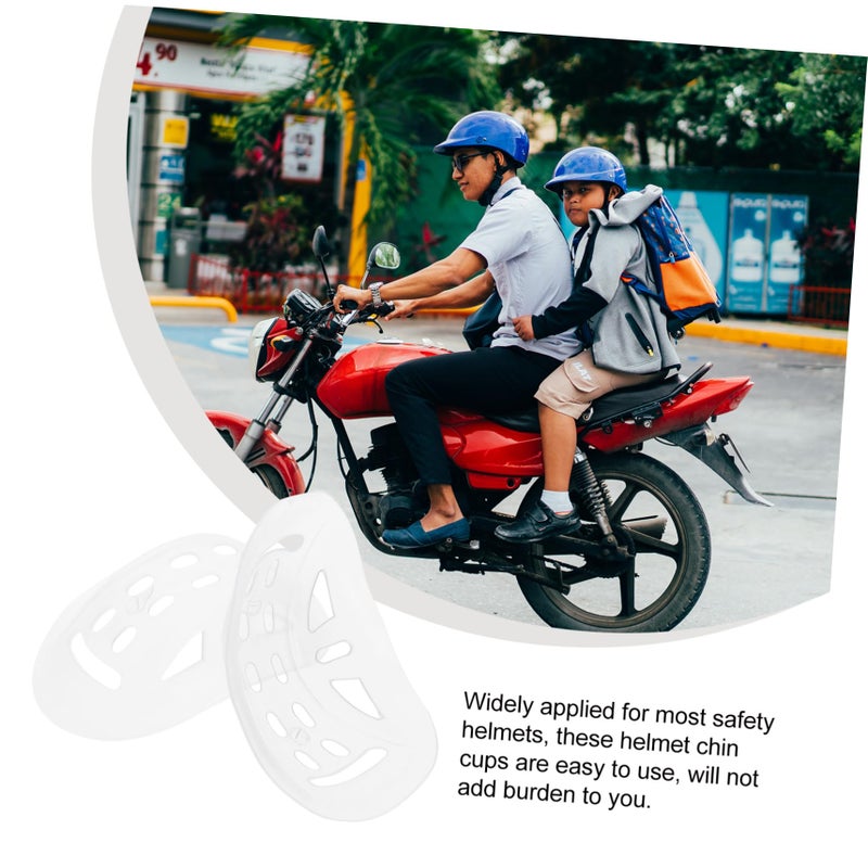 10 Pcs Transparent Soft Helmet Chin Pad Cushions For Motorcycle Electric Motor - Image 5