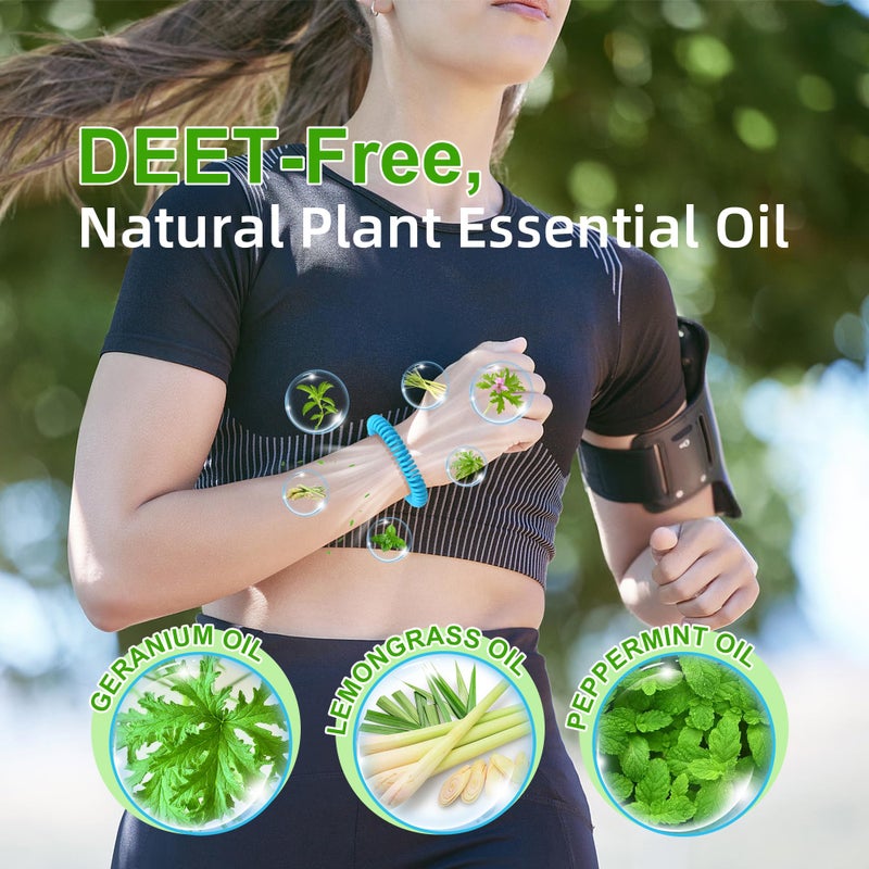 BuggyBands 24 Pack Mosquito Bracelets, Mosquito Bands for Adults and Kids with Individually Wrapped & DEET Free, Natural and Waterproof Wristbands Citronella Bracelets for Camping Hiking - Image 3