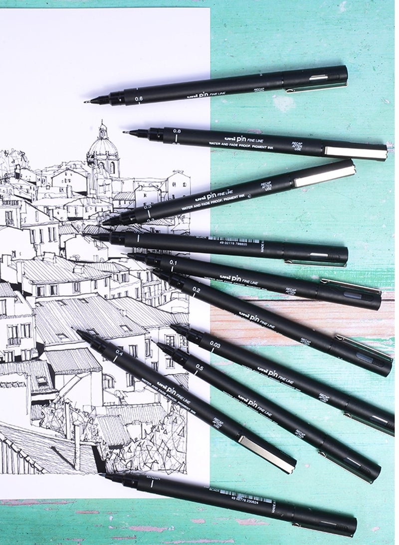 Uniball 1-Piece Unipin Fineliner Pen 0.5mm Tip Black Ink - Image 4