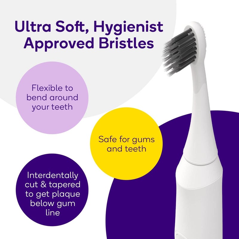 Burst Original Sonic Electric Toothbrush for Adults (White) | Soft Bristles | Deep Clean Stain & Plaque Removal | 3 Modes: Teeth Whitening, Sensitive & Massage - Image 3